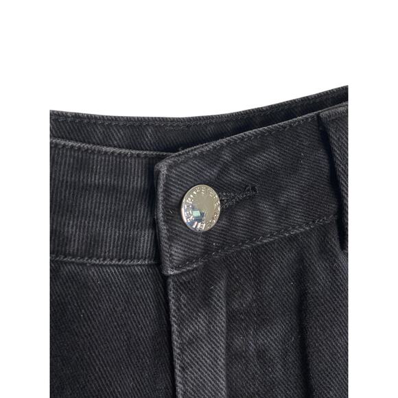 Retrofete Ripped Distressed Slim Jeans Mid Rise Raw Hem Streetwear Black Size 26 - Picture 4 of 8